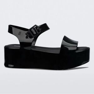 Melissa Jelly Sandals, Mar Platform in Black, size 8, NWT